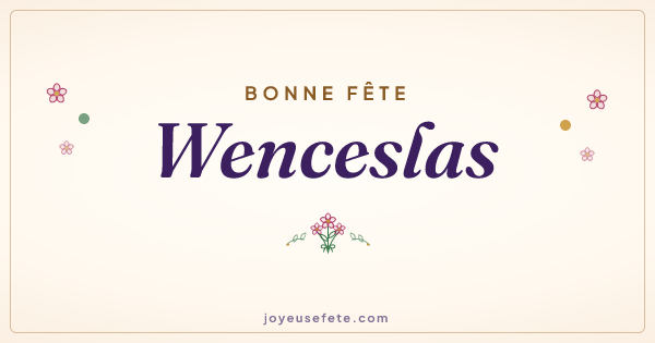 Image « Bonne fête Wenceslas » au format large