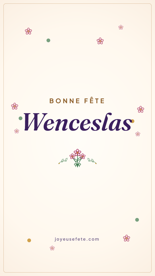 Image « Bonne fête Wenceslas » au format story
