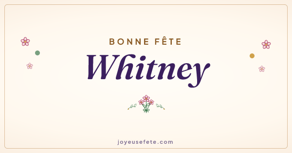 Image « Bonne fête Whitney » au format large