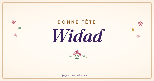 Image « Bonne fête Widad » au format large