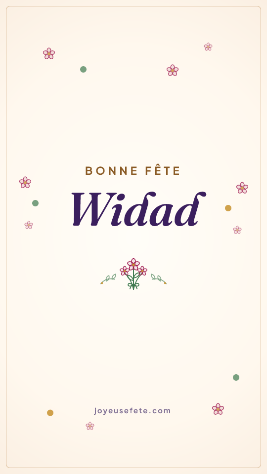 Image « Bonne fête Widad » au format story