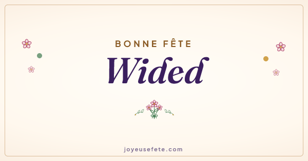 Image « Bonne fête Wided » au format large