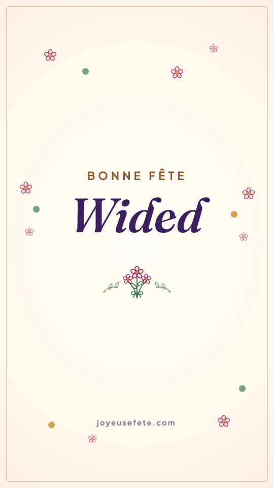 Image « Bonne fête Wided » au format story