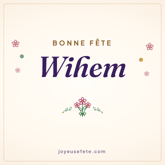 Image carrée « Bonne fête Wihem » pour WhatsApp