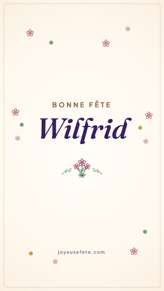 Image « Bonne fête Wilfrid » au format story