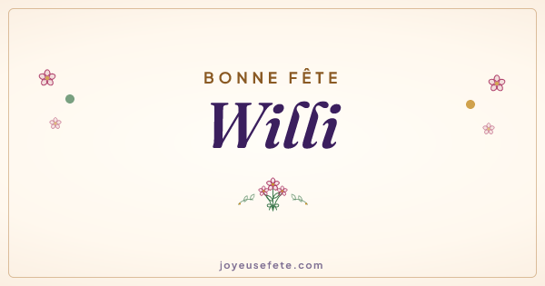 Image « Bonne fête Willi » au format large