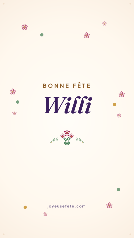 Image « Bonne fête Willi » au format story