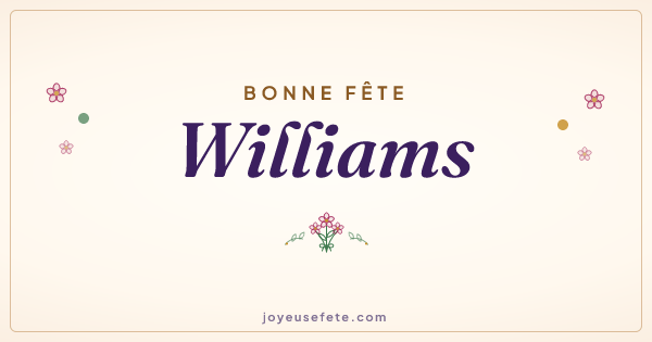 Image « Bonne fête Williams » au format large