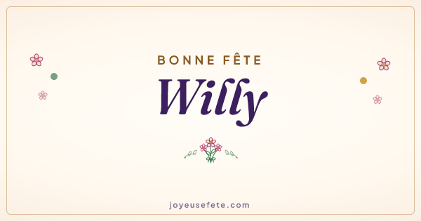 Image « Bonne fête Willy » au format large