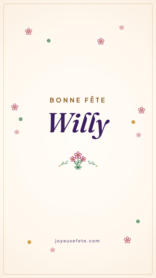 Image « Bonne fête Willy » au format story