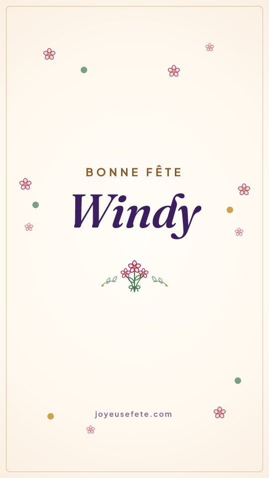 Image « Bonne fête Windy » au format story