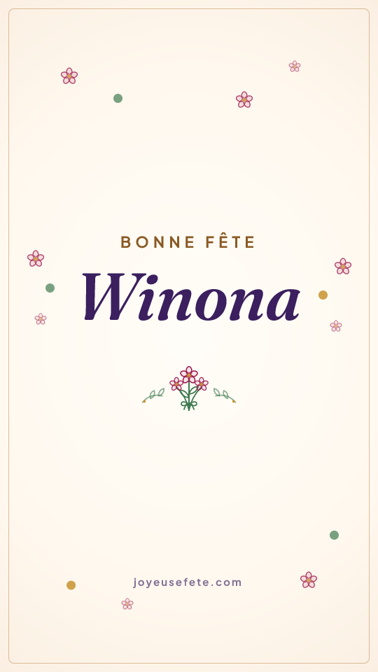 Image « Bonne fête Winona » au format story