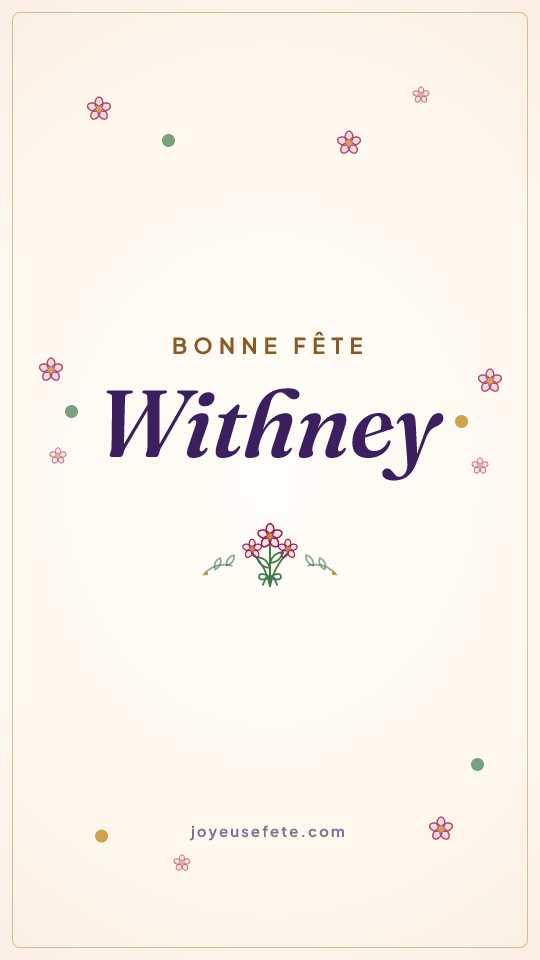 Image « Bonne fête Withney » au format story