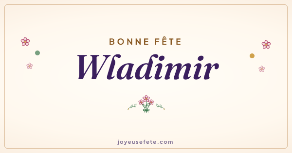 Image « Bonne fête Wladimir » au format large