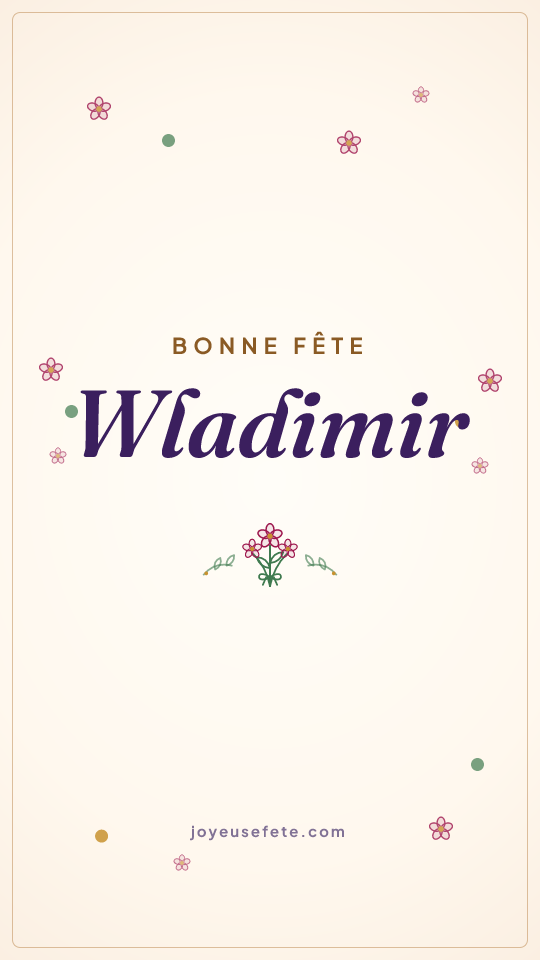 Image « Bonne fête Wladimir » au format story