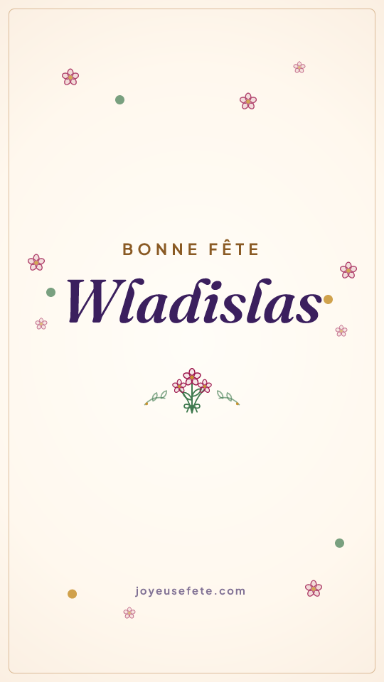 Image « Bonne fête Wladislas » au format story