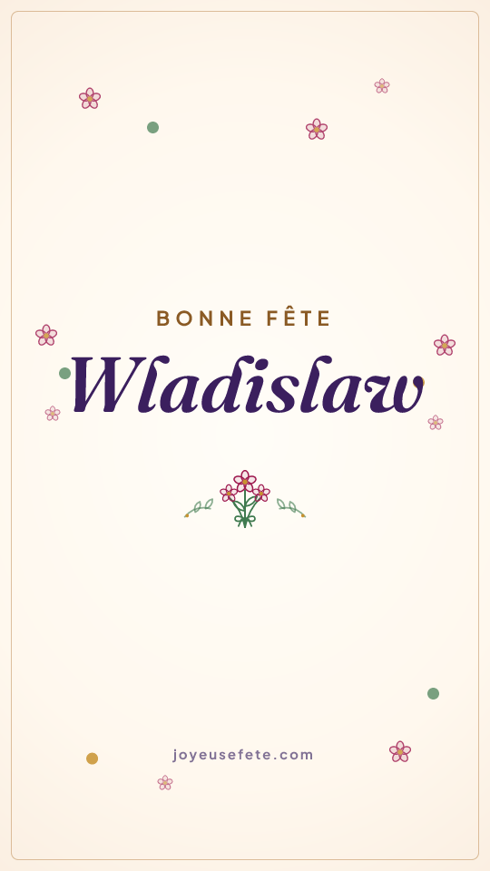 Image « Bonne fête Wladislaw » au format story