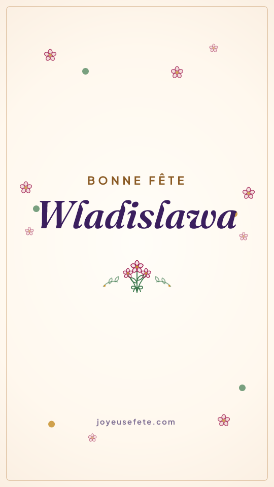 Image « Bonne fête Wladislawa » au format story