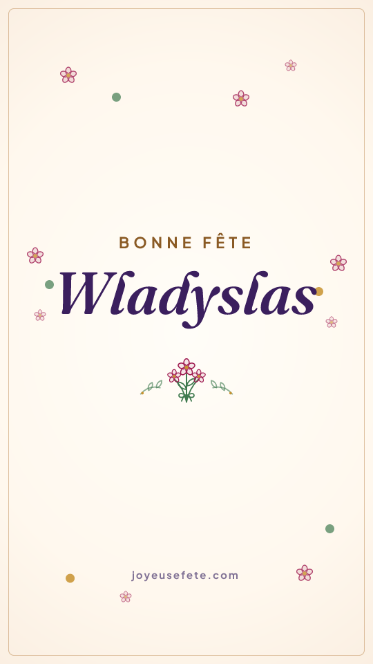 Image « Bonne fête Wladyslas » au format story