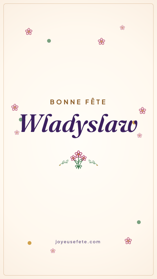Image « Bonne fête Wladyslaw » au format story