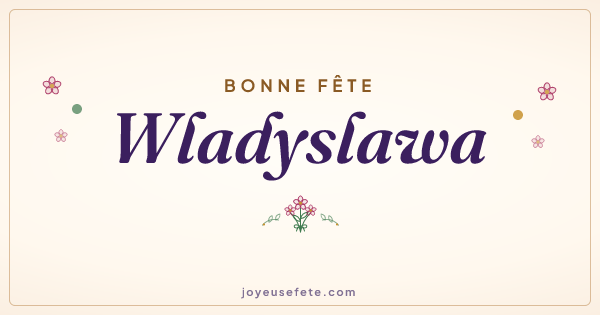 Image « Bonne fête Wladyslawa » au format large
