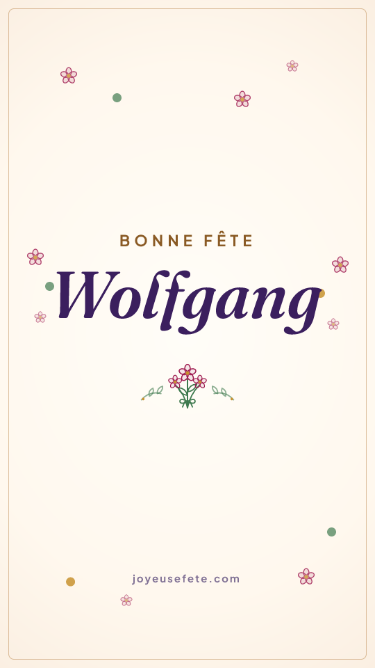 Image « Bonne fête Wolfgang » au format story