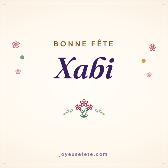Image carrée « Bonne fête Xabi » pour WhatsApp