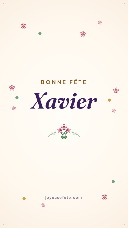 Image « Bonne fête Xavier » au format story
