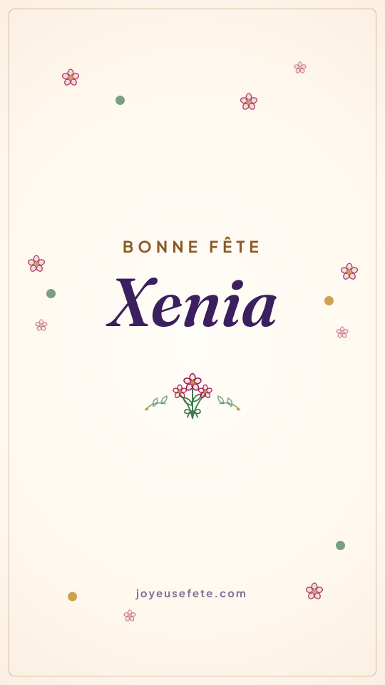 Image « Bonne fête Xenia » au format story