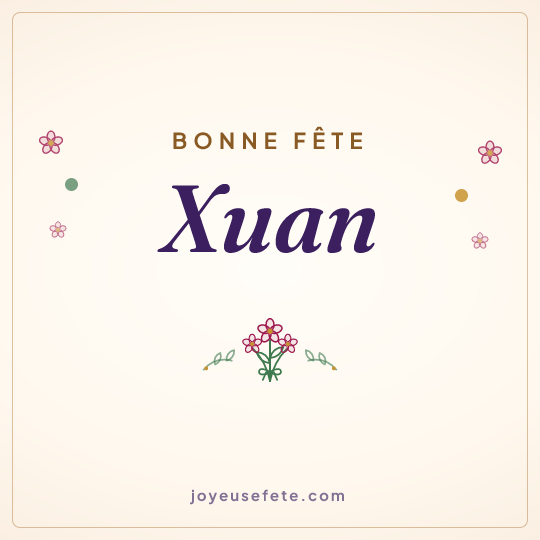 Image carrée « Bonne fête Xuan » pour WhatsApp