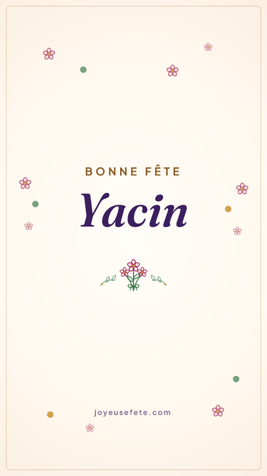 Image « Bonne fête Yacin » au format story