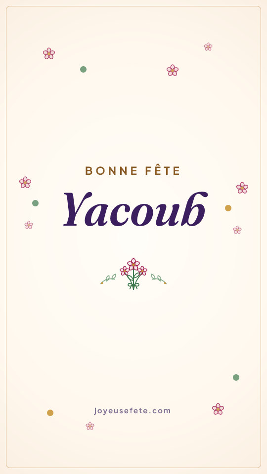 Image « Bonne fête Yacoub » au format story