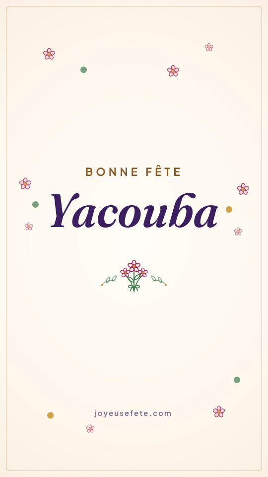 Image « Bonne fête Yacouba » au format story