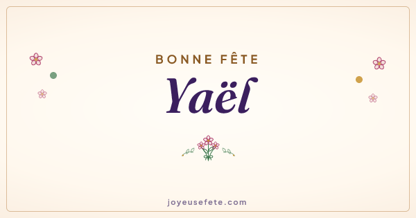 Image « Bonne fête Yaël » au format large