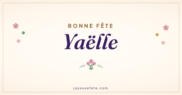 Image « Bonne fête Yaëlle » au format large