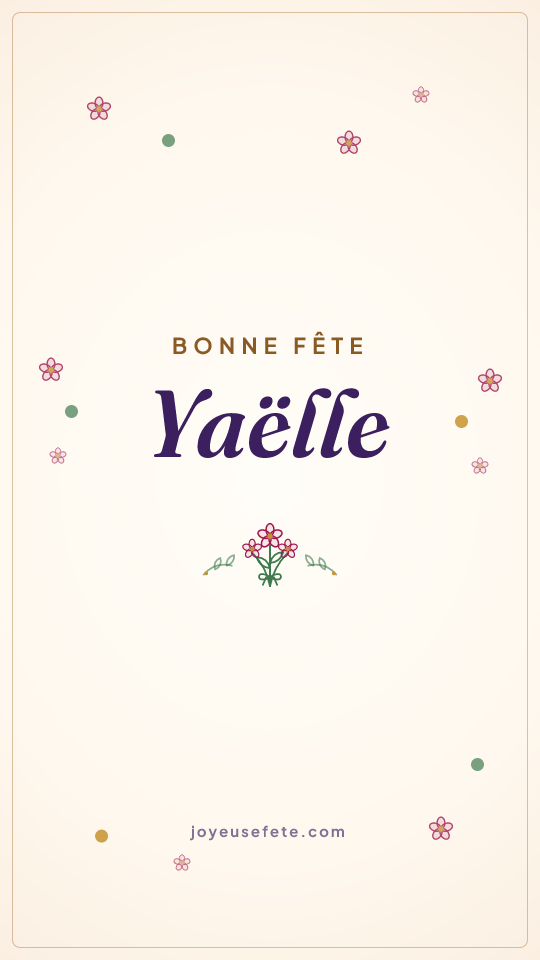 Image « Bonne fête Yaëlle » au format story