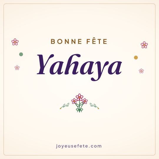 Image carrée « Bonne fête Yahaya » pour WhatsApp