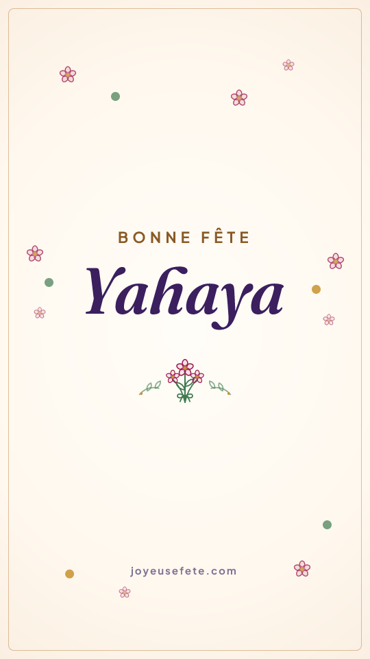 Image « Bonne fête Yahaya » au format story