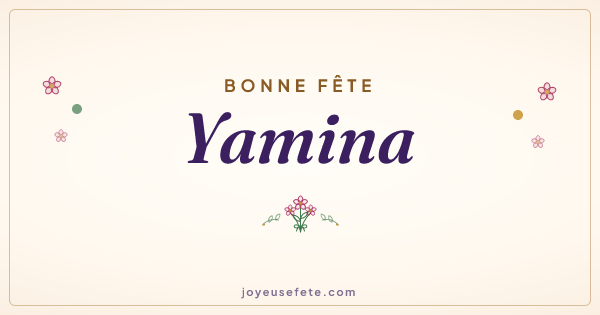 Image « Bonne fête Yamina » au format large