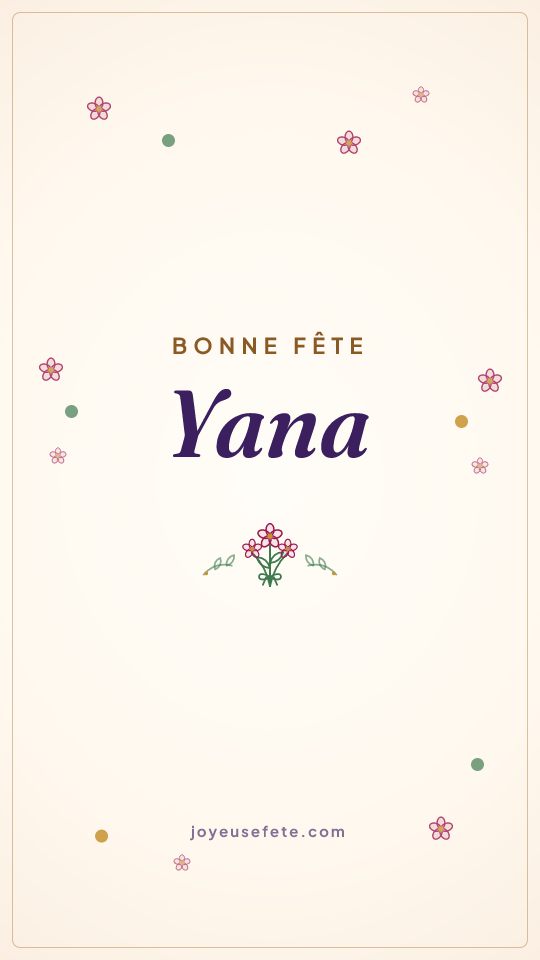 Image « Bonne fête Yana » au format story