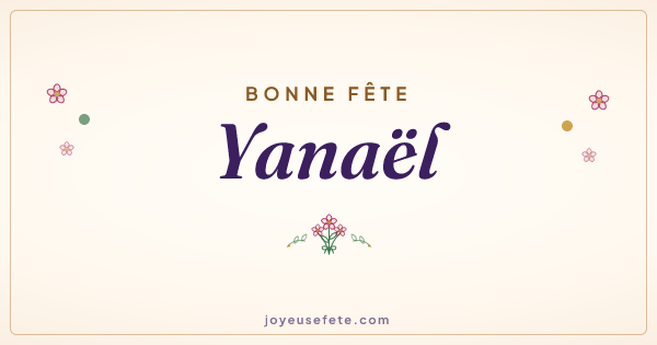 Image « Bonne fête Yanaël » au format large