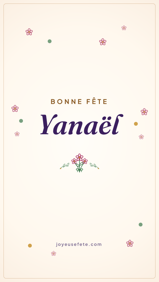 Image « Bonne fête Yanaël » au format story