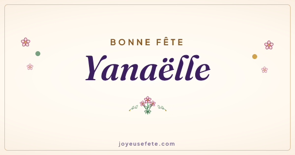 Image « Bonne fête Yanaëlle » au format large