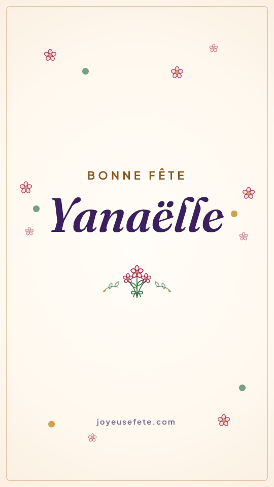 Image « Bonne fête Yanaëlle » au format story