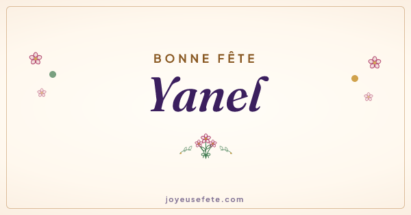 Image « Bonne fête Yanel » au format large