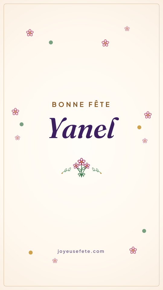 Image « Bonne fête Yanel » au format story