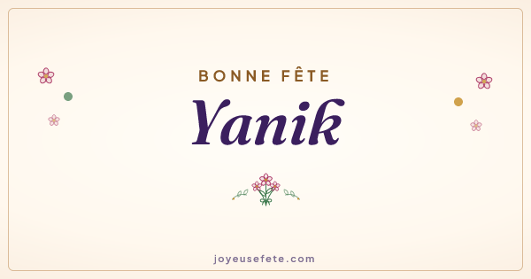 Image « Bonne fête Yanik » au format large