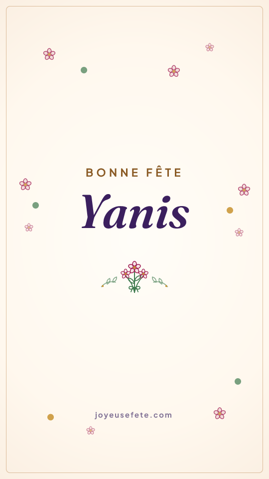 Image « Bonne fête Yanis » au format story
