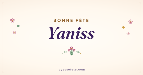 Image « Bonne fête Yaniss » au format large