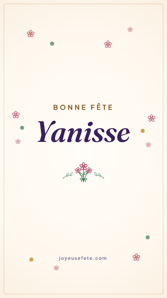 Image « Bonne fête Yanisse » au format story